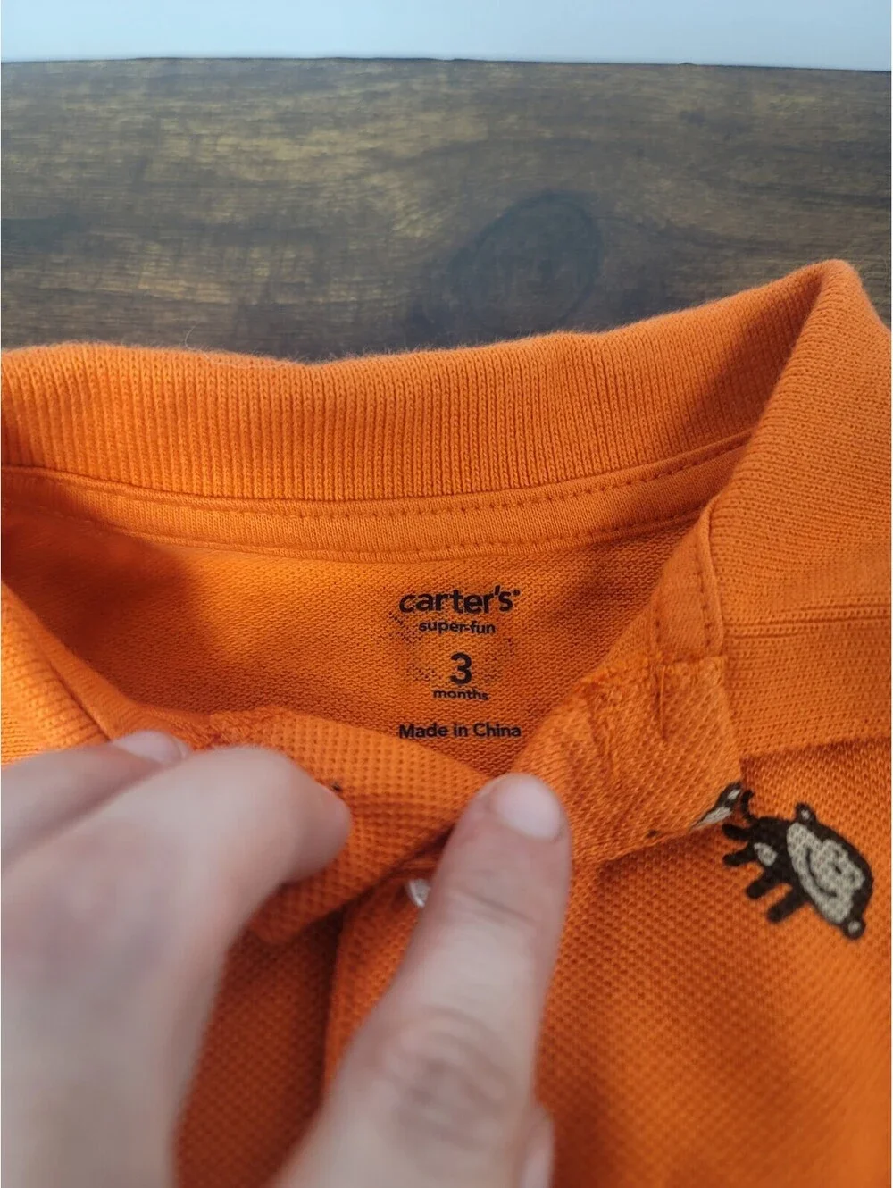 Carter’s Boy Monkey Romper Size 3 Months